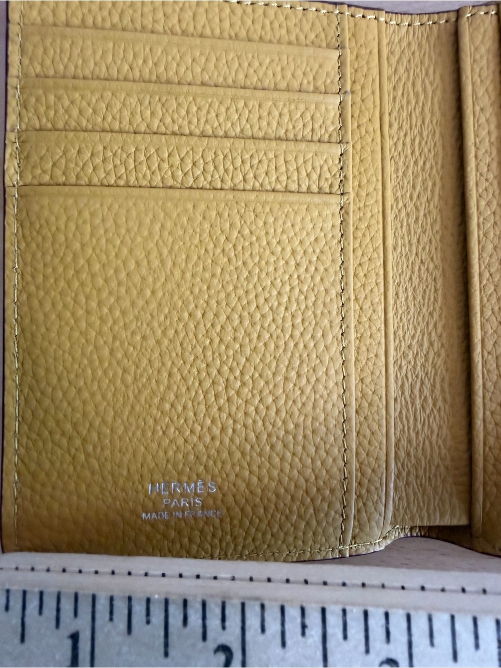 H dogon wallet Togo Jaune yellow PHW - Picture 7 of 9
